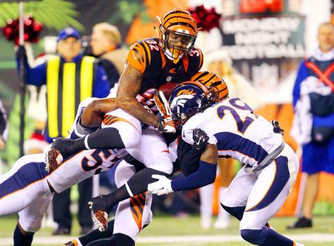 Bengals punish Manning, clinch playoff spot - Taipei Times