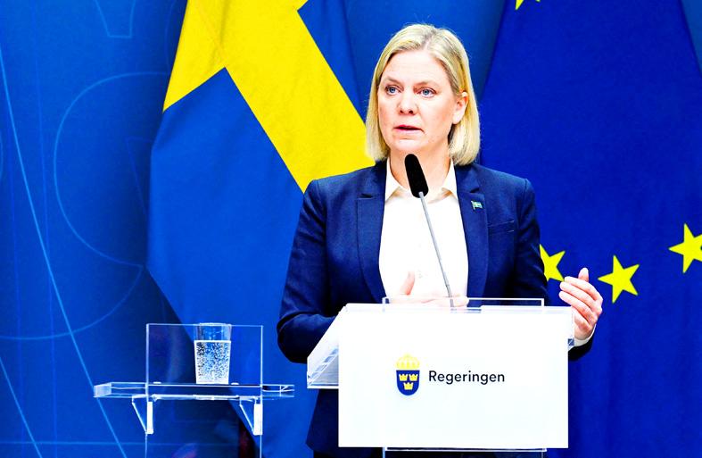 Sweden aims to boost defense spending to NATO target - Taipei Times
