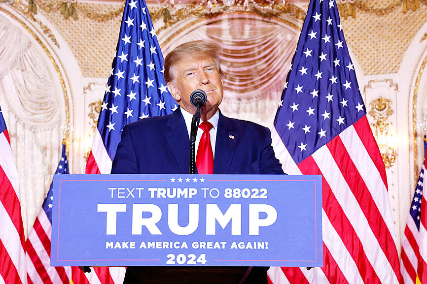 Trump rebuked for call to suspend constitution - Taipei Times