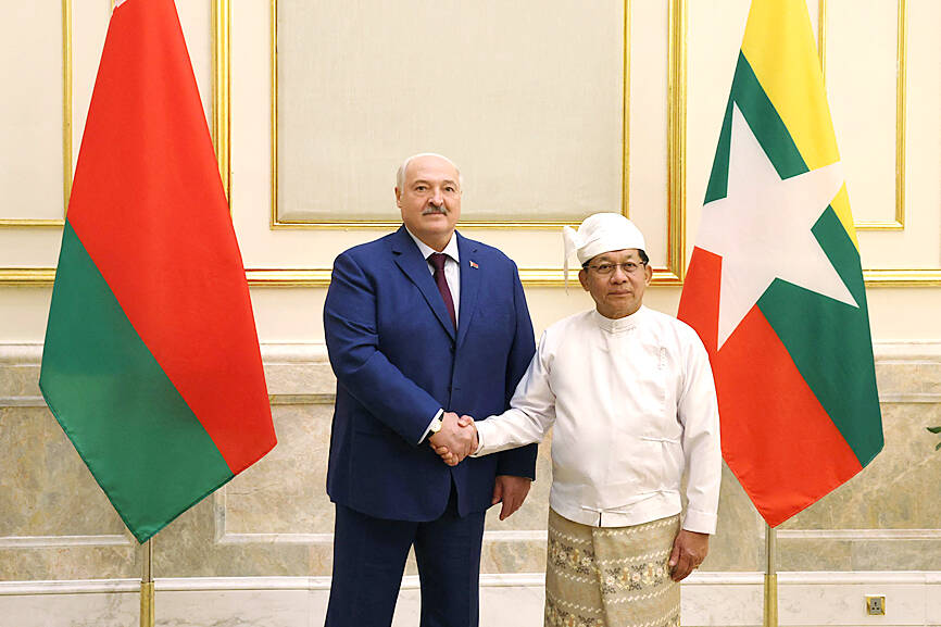 Military-run Myanmar plays host to goodwill visit by Belarusian president