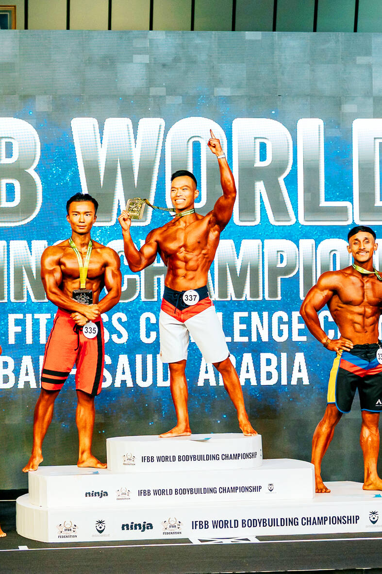 Taiwanese bodybuilder wins double gold at Worlds