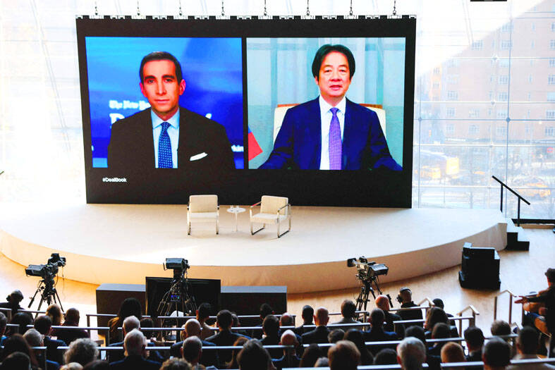 Taipei, partners seek to deter attack: Lai