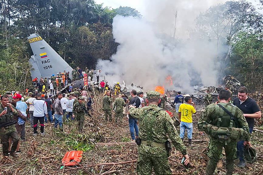 Colombian military plane crash kills 66