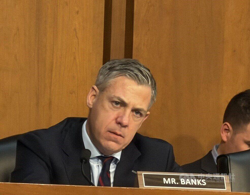 US Senator Jim Banks visiting Taiwan, to meet Lai