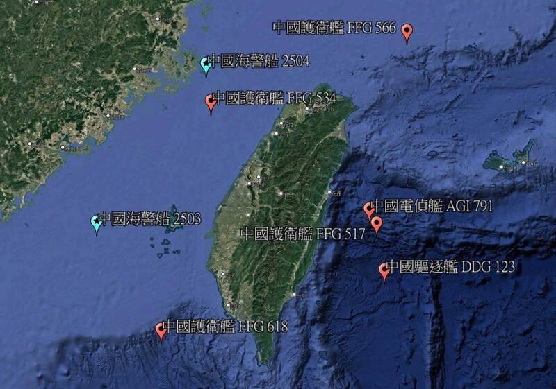 OAC minister discloses locations of Chinese vessels around Taiwan
