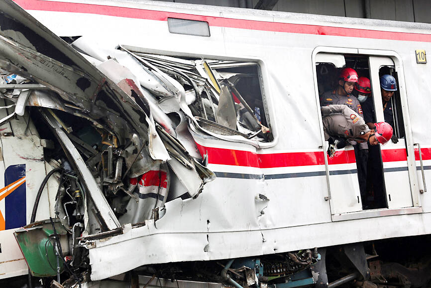 Train collision in Indonesia kills 14
