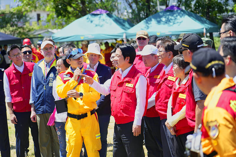 President attends quake drill in Taitung County