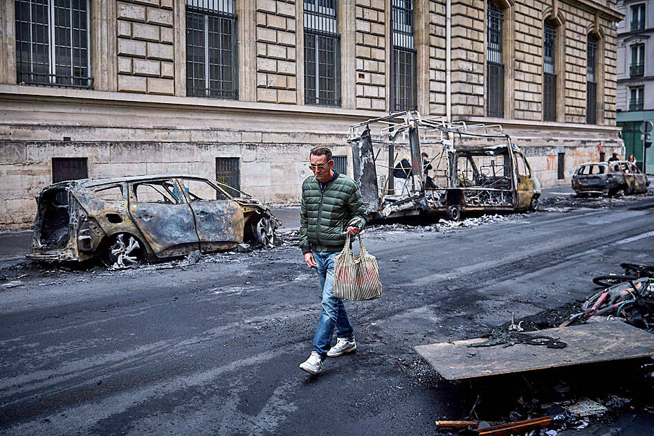 French unrest tapers off after curfews imposed
